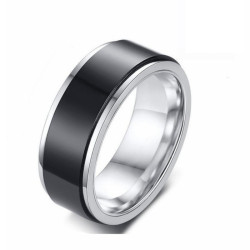 CZARNO-SREBRNY PIERŚCIONEK...