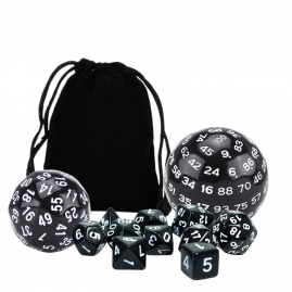 RPG Würfel Schwarzes Set 12...